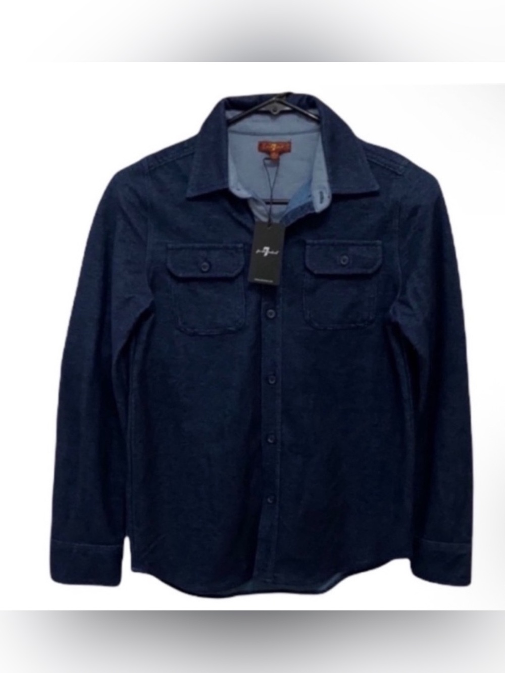 New with tags authentic 7 for All Mankind boys designer button down shirt L - Picture 2 of 6
